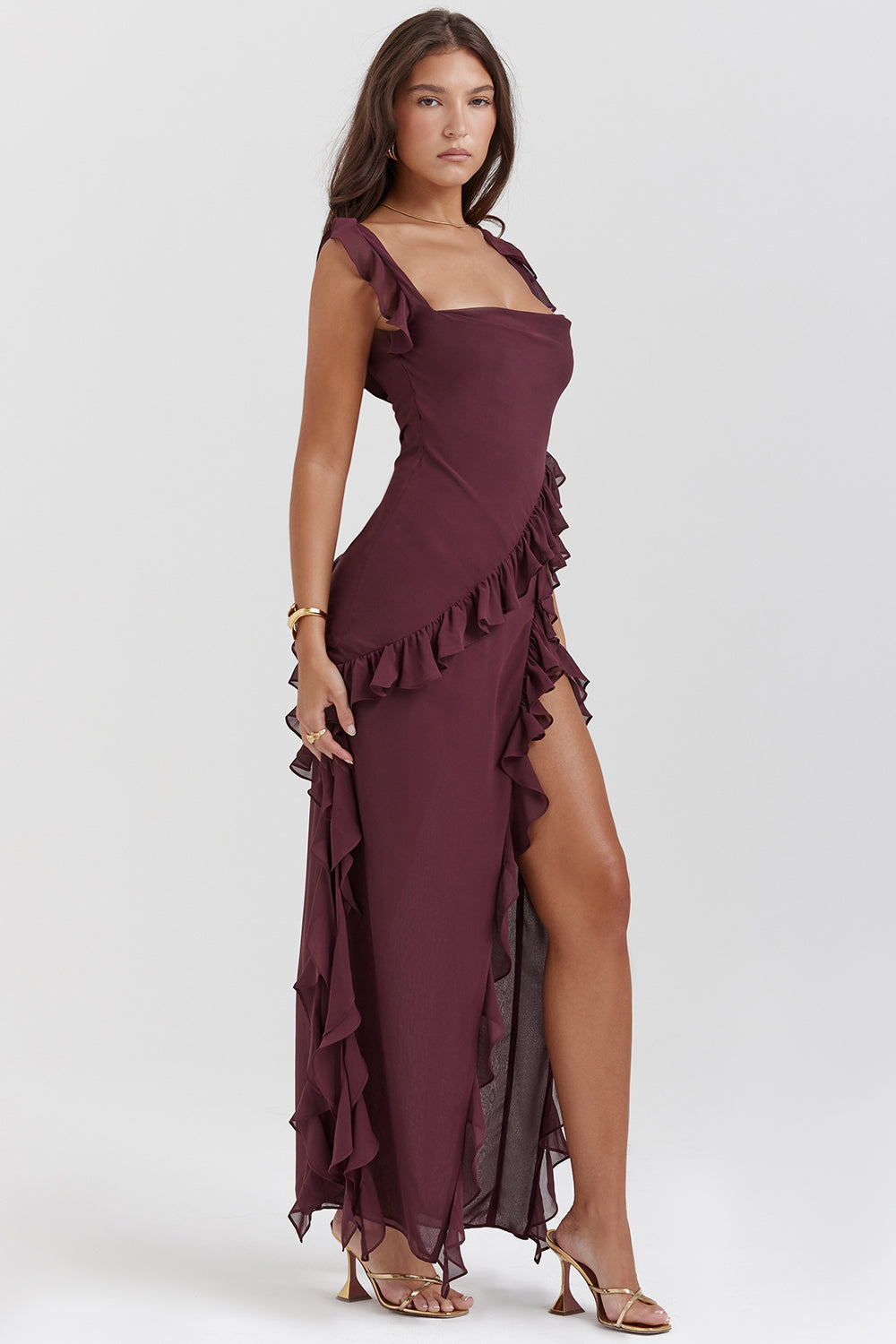 ByMoire. Stralende Jurk met Ruffles