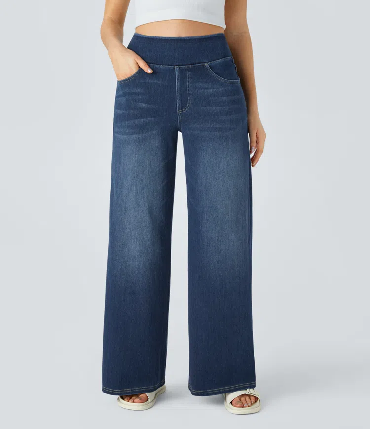 ByMoire. Comfortabele jeans met hoge taille