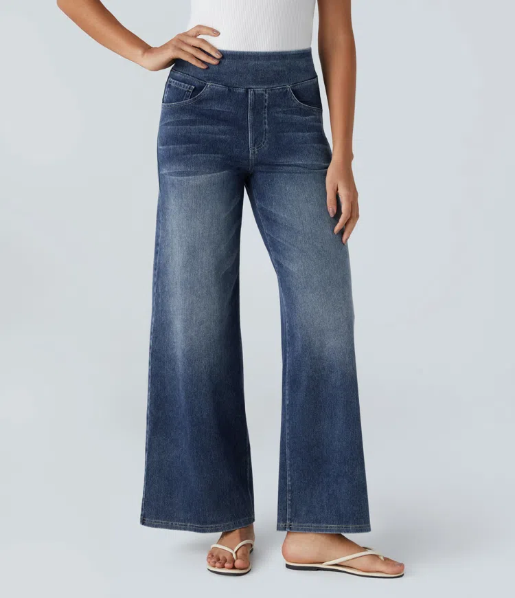 ByMoire. Comfortabele jeans met hoge taille