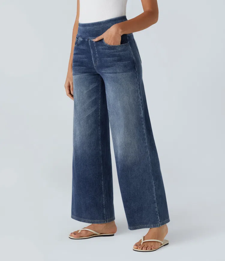 ByMoire. Comfortabele jeans met hoge taille
