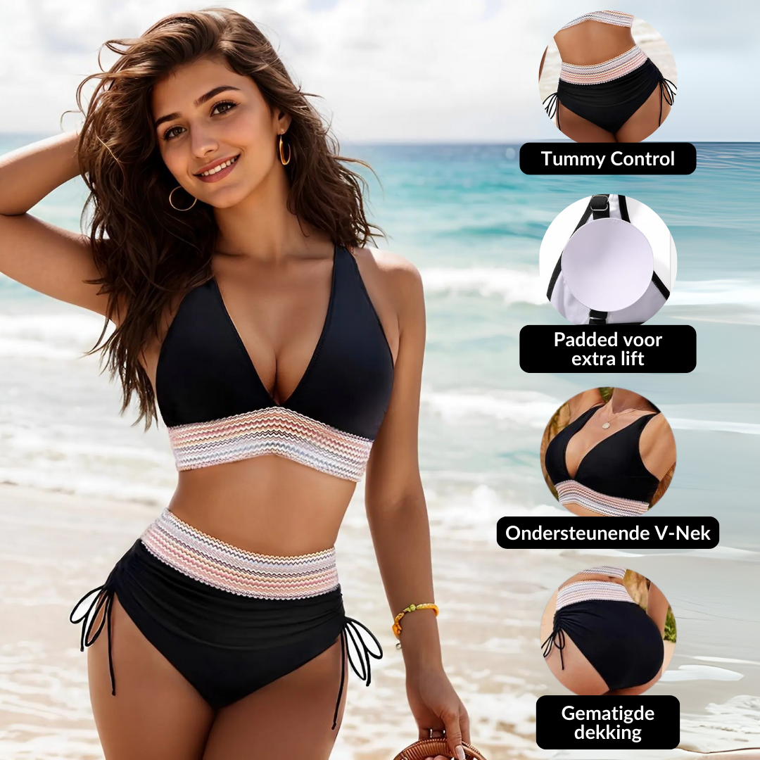 ByMoire. Hoge Taille Bikini Set