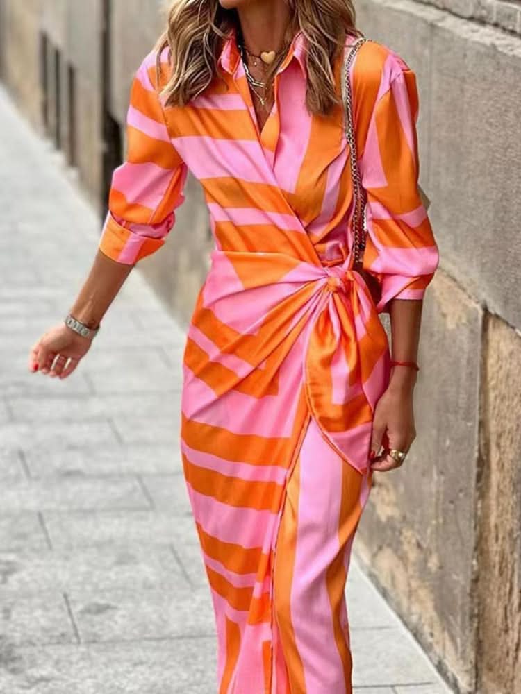 ByMoire. Jurk met Wikkelprint
