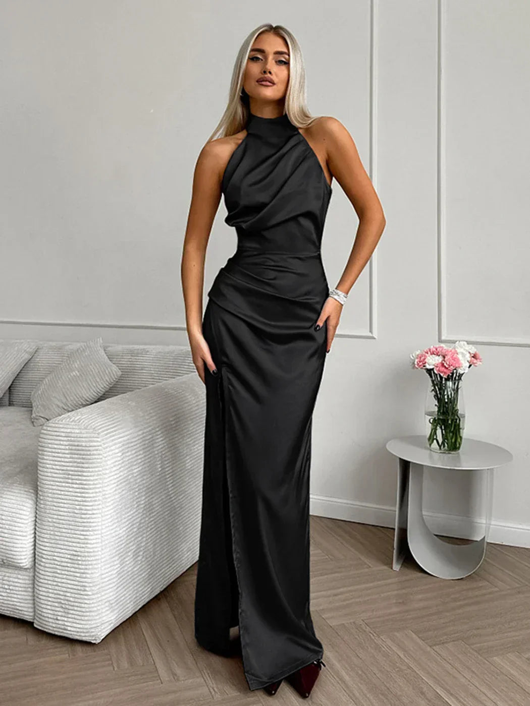 ByMoire. Satijnen Dames Jurk