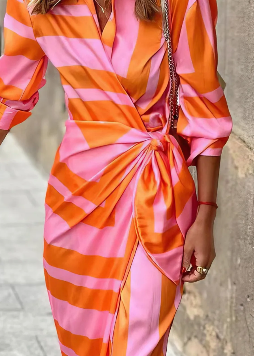 ByMoire. Jurk met Wikkelprint
