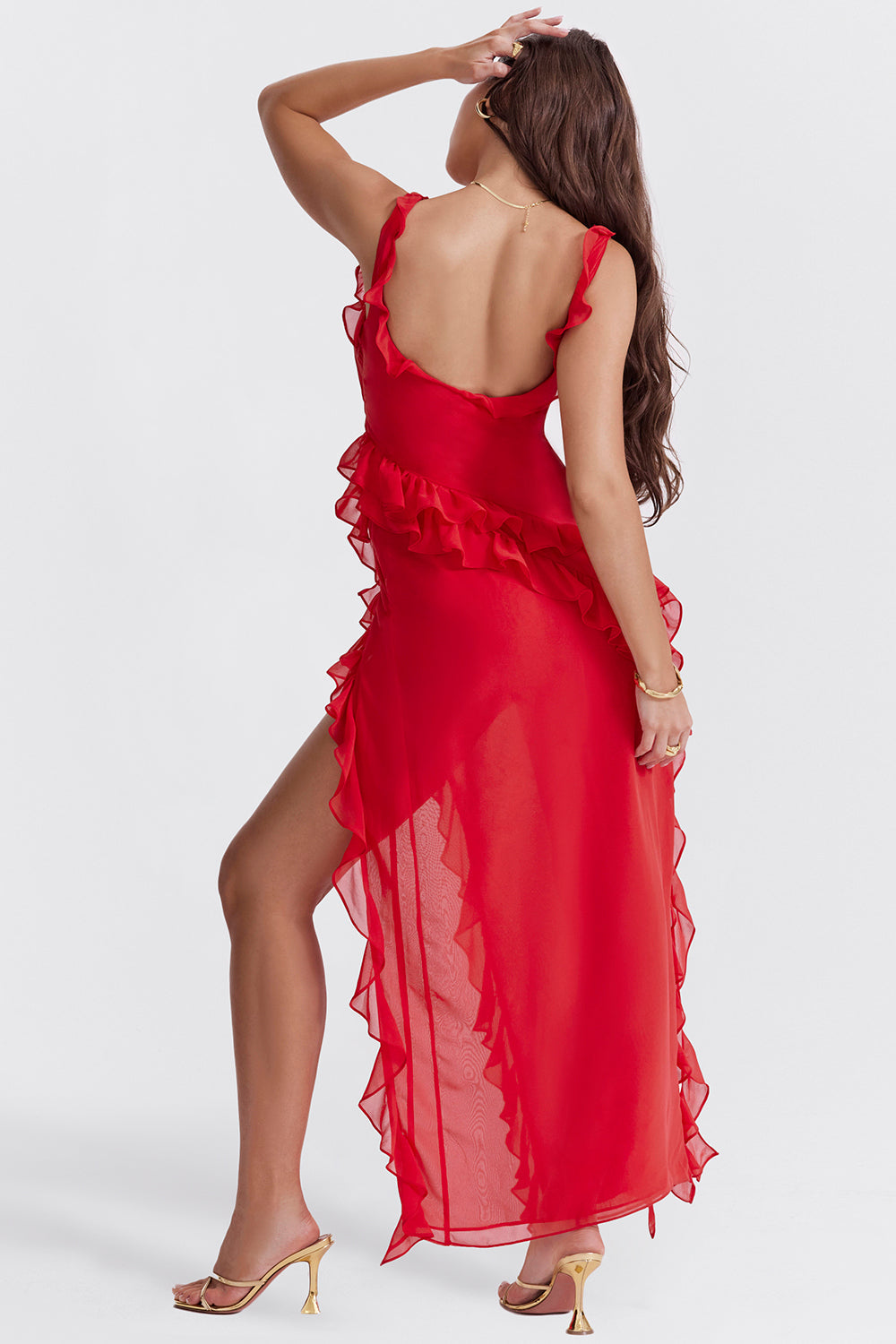 ByMoire. Stralende Jurk met Ruffles