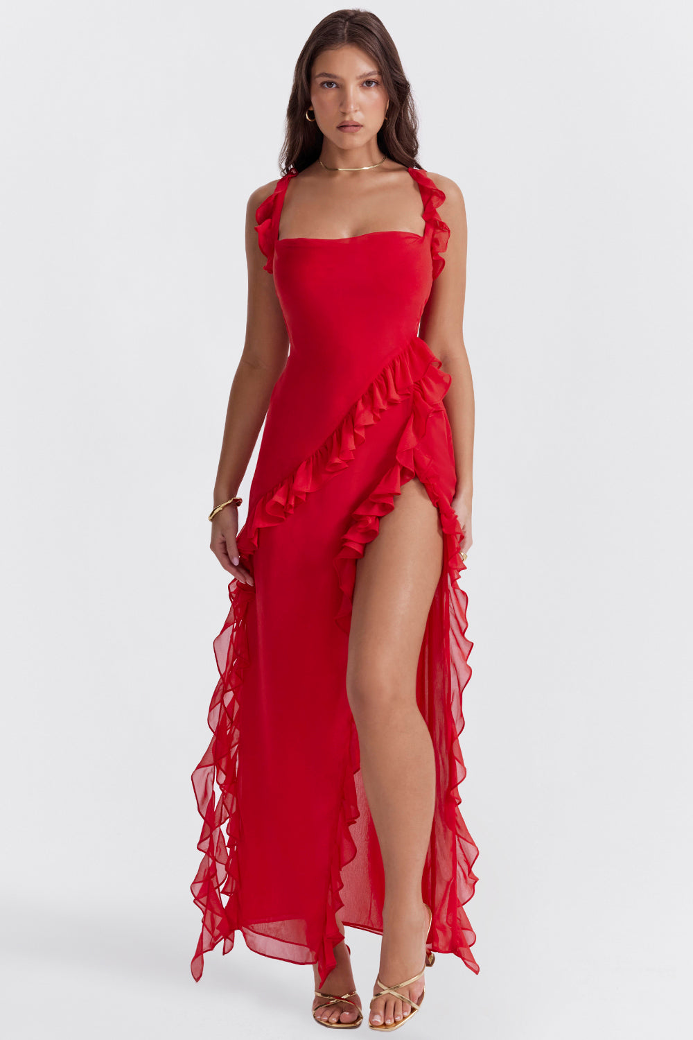 ByMoire. Stralende Jurk met Ruffles