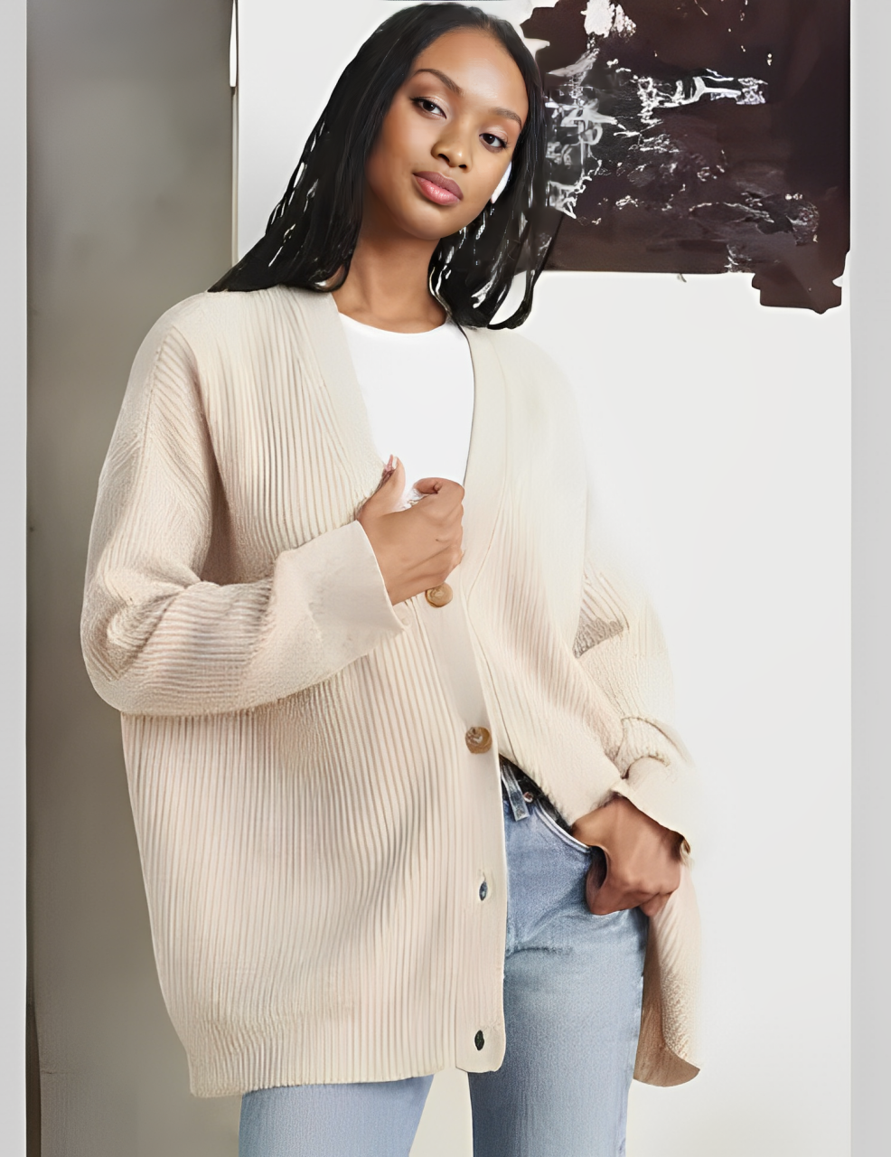 ByMoire. Elegante Knopen Cardigan