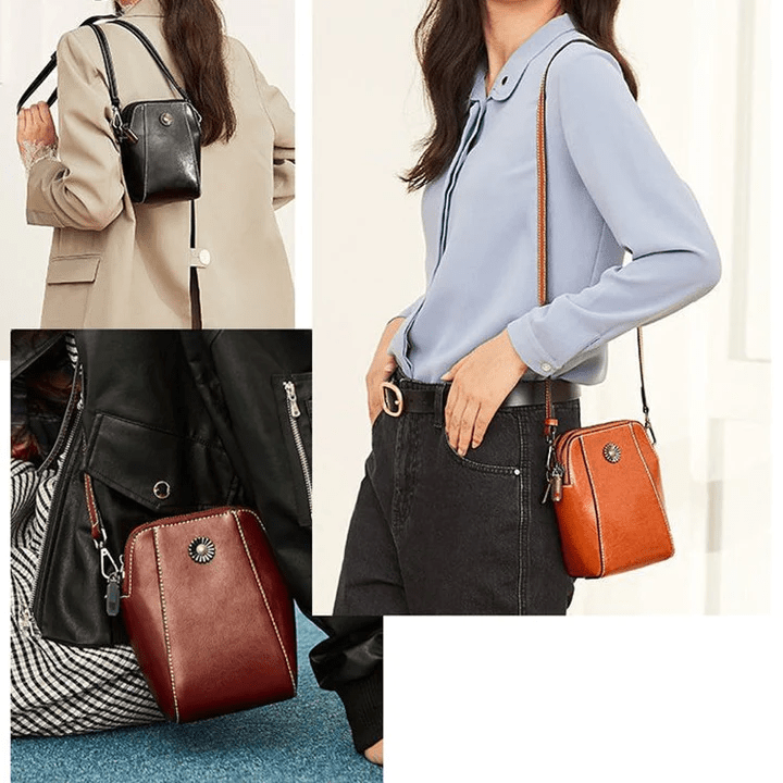 ByMoire. Retro Crossbody Leather Bag Stijlvolle schoudertas