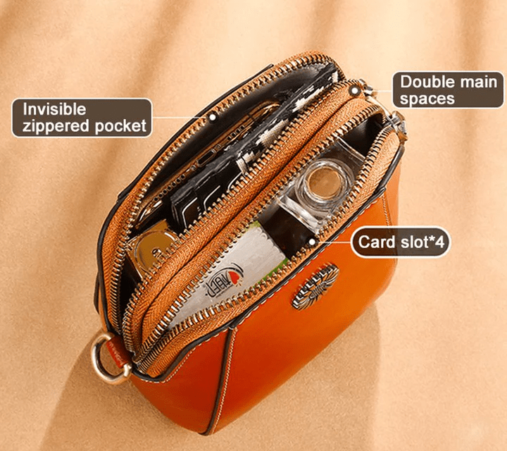 ByMoire. Retro Crossbody Leather Bag Stijlvolle schoudertas