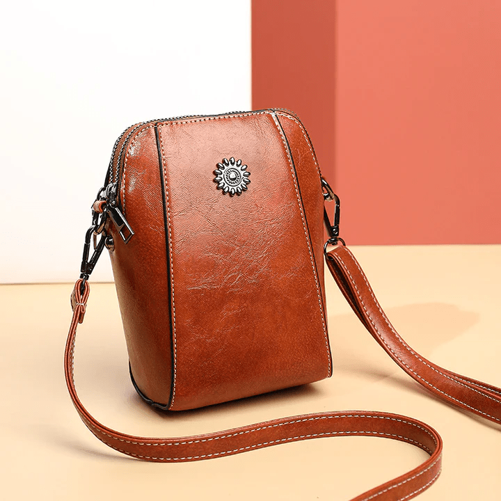 ByMoire. Retro Crossbody Leather Bag Stijlvolle schoudertas
