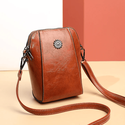 ByMoire. Retro Crossbody Leather Bag Stijlvolle schoudertas