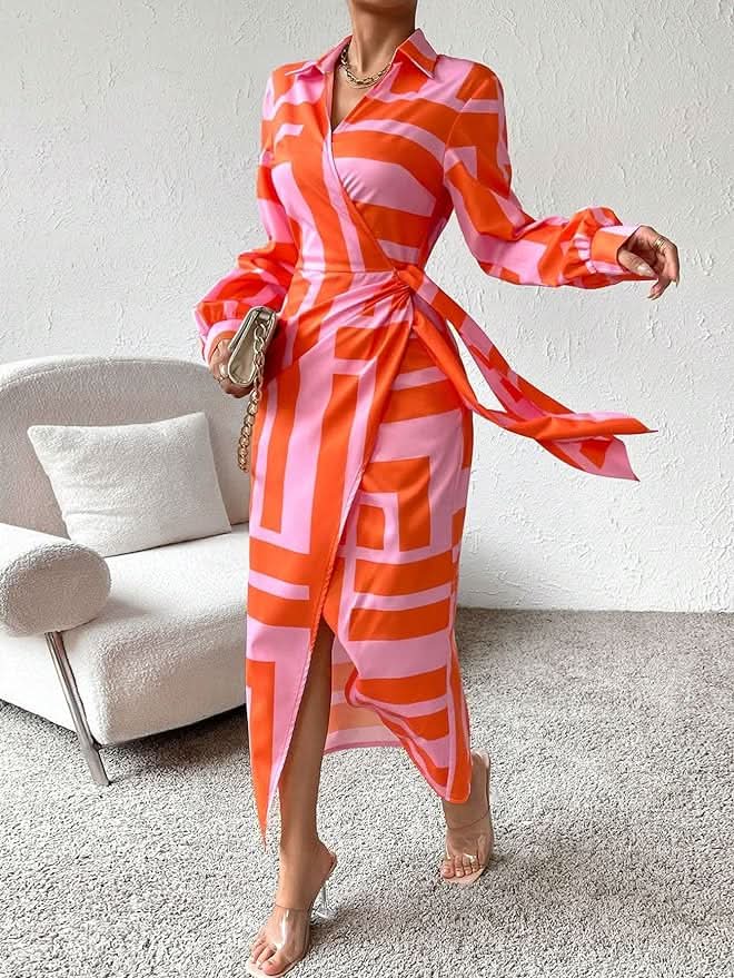 ByMoire. Jurk met Wikkelprint